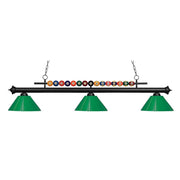 3 Light Billiard Table Light -Green