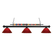 3 Light Billiard Table Light -Red