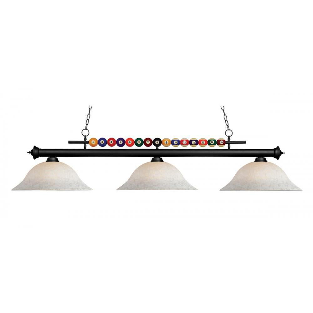 3 Light Billiard Table Light -White Mottle