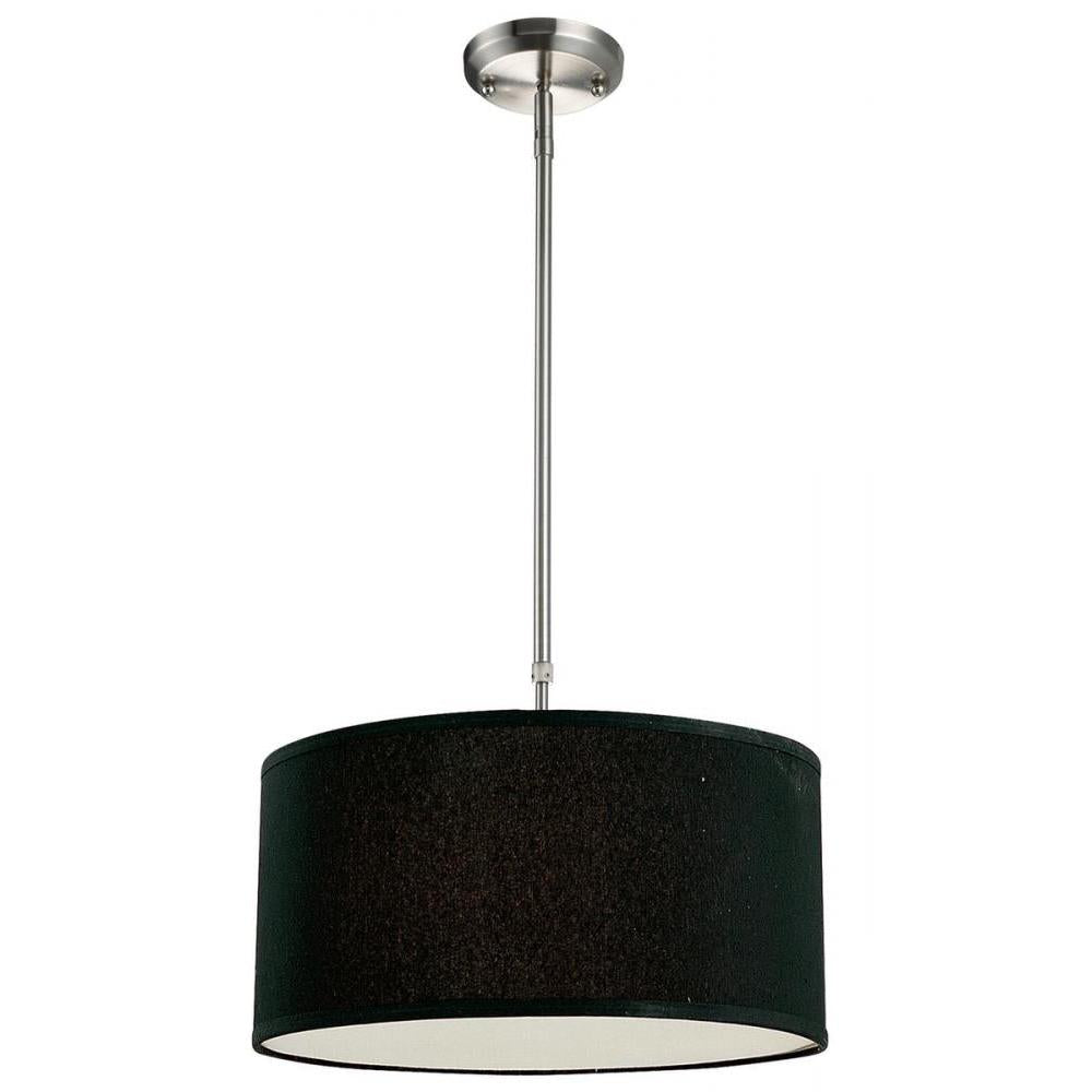 3 Light Pendant-Black