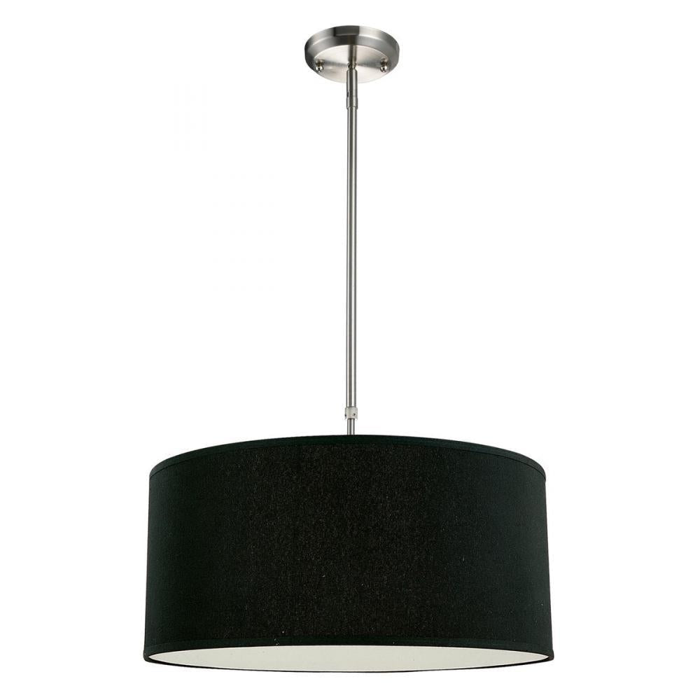 3 Light Pendant-Black