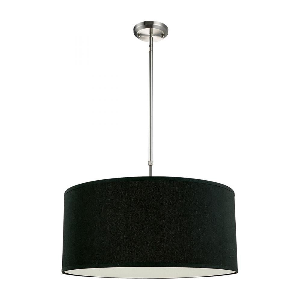 3 Light Pendant-Black