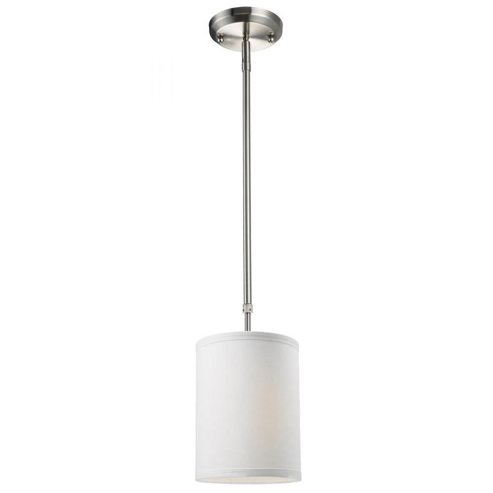 1 Light Pendant-White Linen
