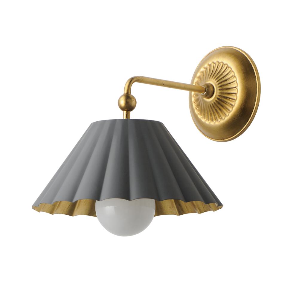 Primrose 10 Wall Sconce - Dark Grey / Gold Leaf