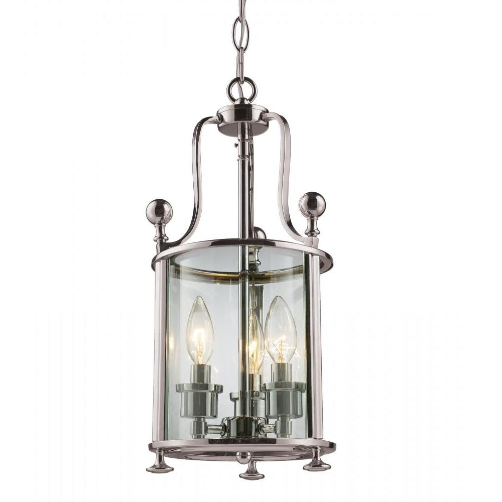 3 Light Pendant-Clear and