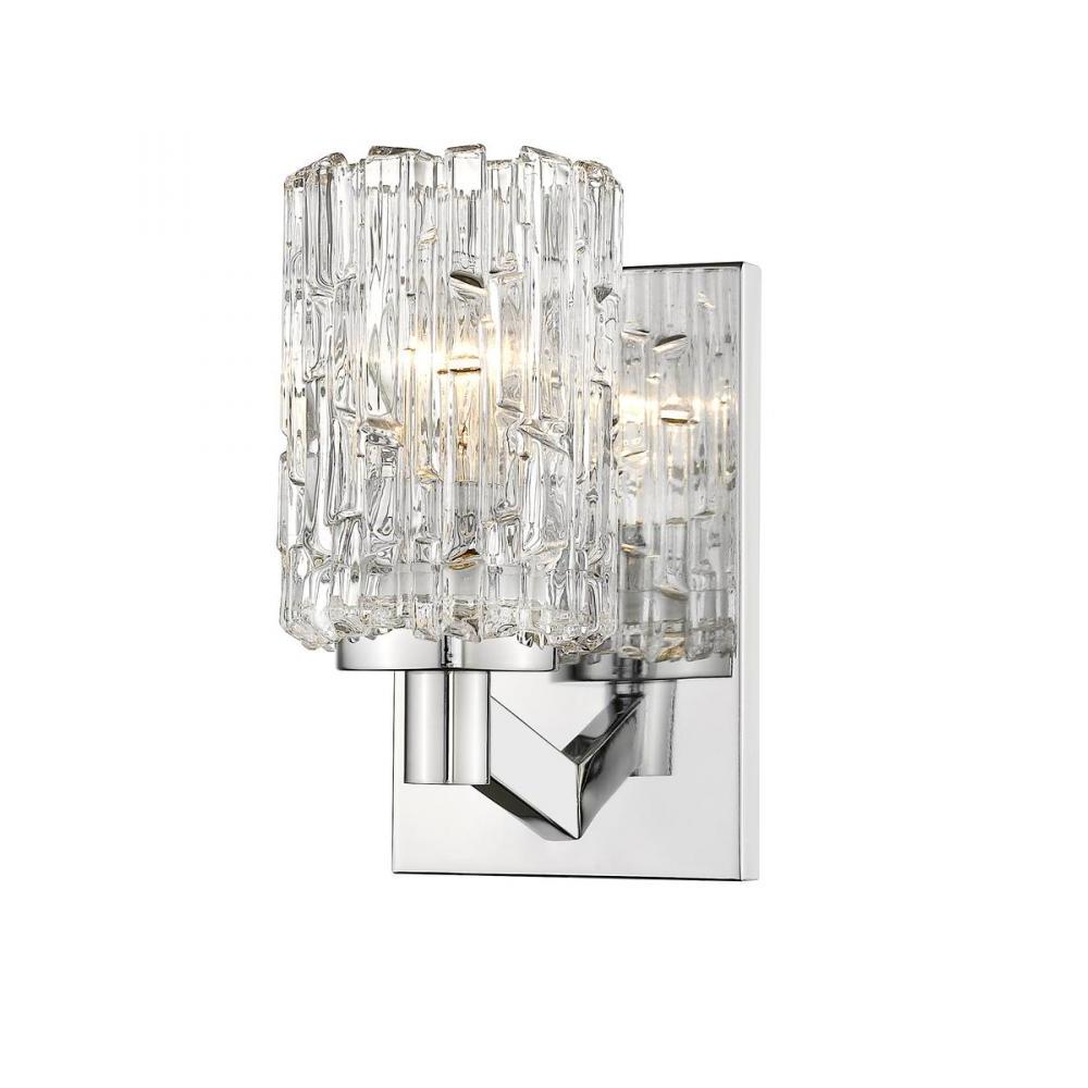 1 Light Wall Sconce-Clear
