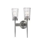 2 Light Wall Sconce-Clear