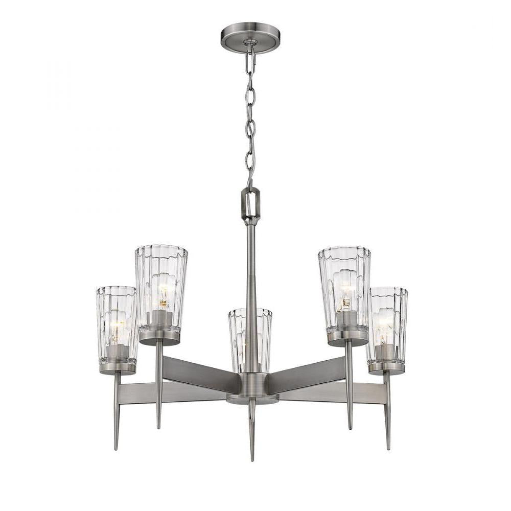 5 Light Chandelier-Clear