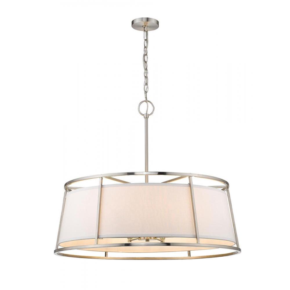 8 Light Chandelier-White