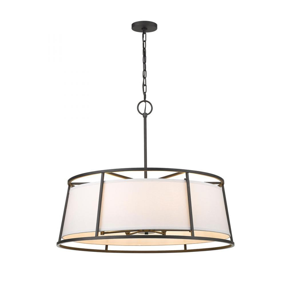 8 Light Chandelier-White