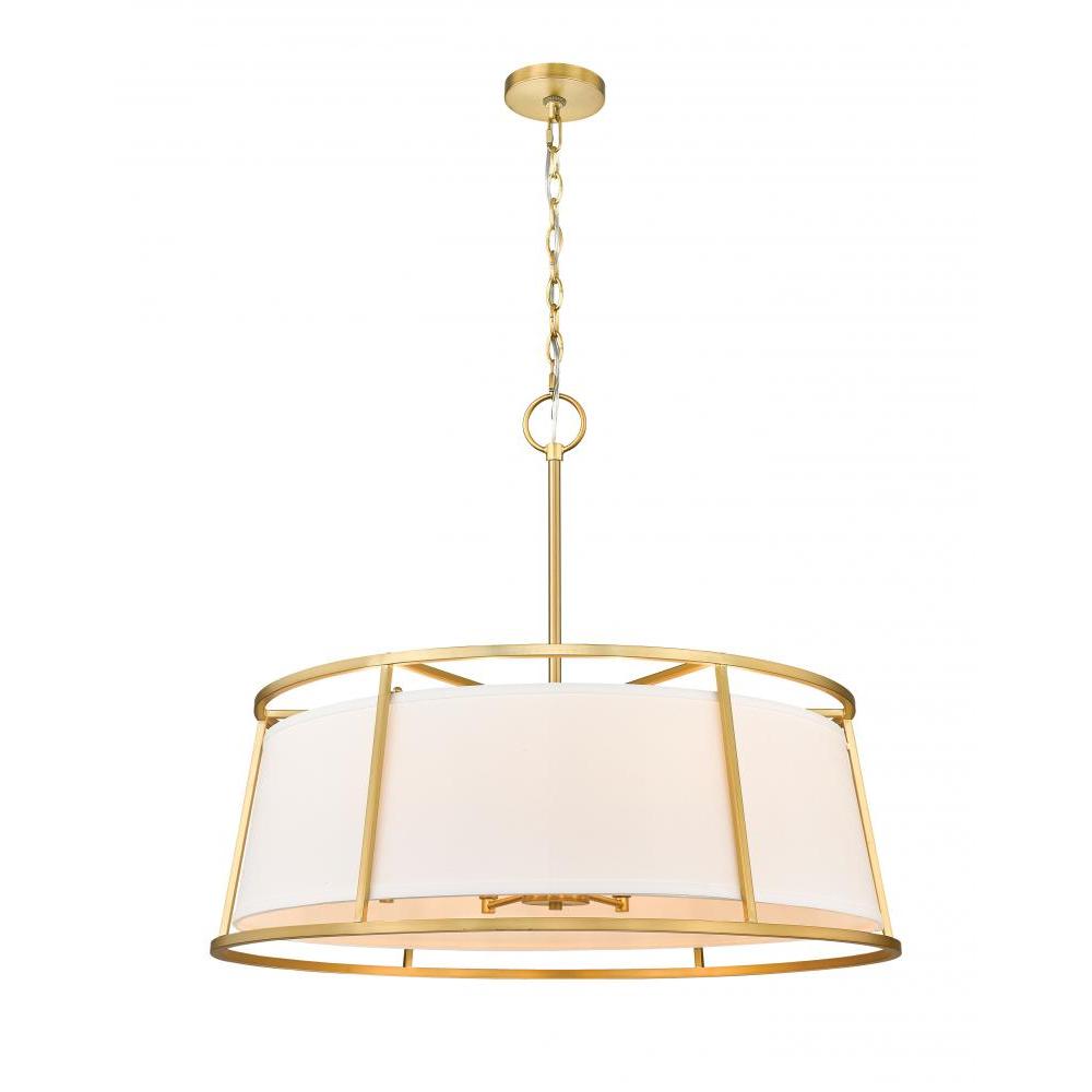 8 Light Chandelier-White
