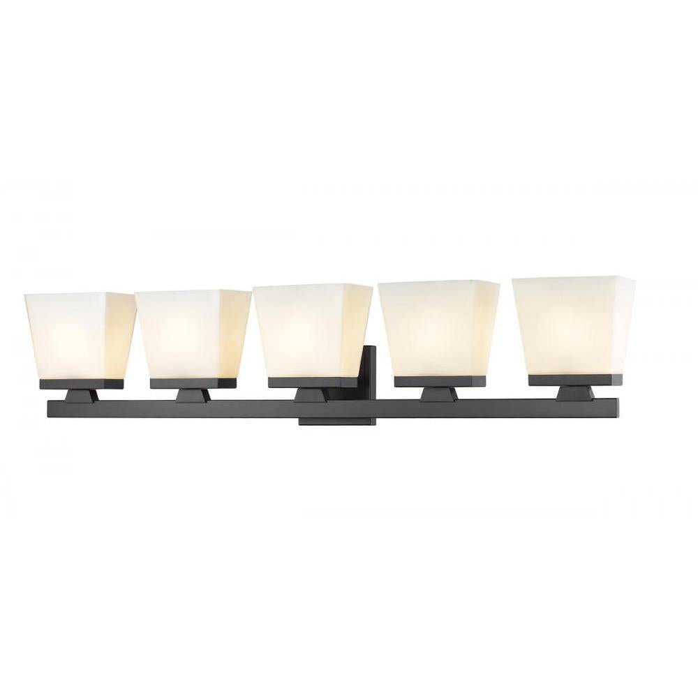 5 Light Vanity-Etched Opal