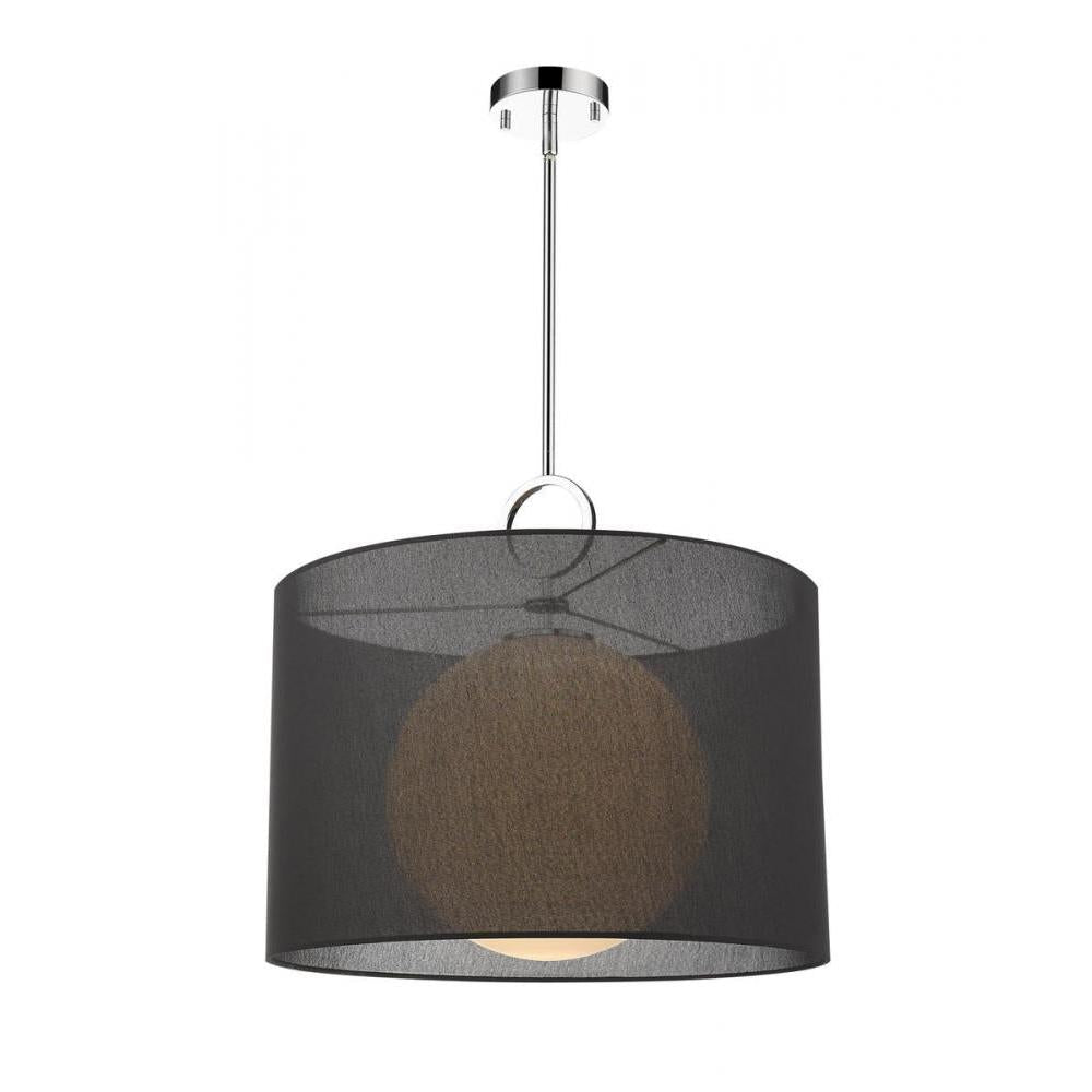 1 Light Pendant-Black