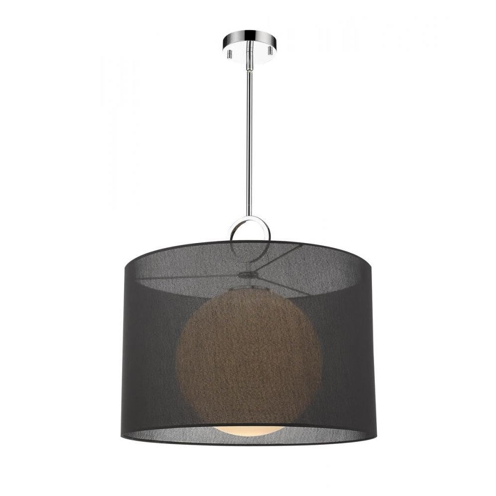 Z-Lite Lighting 194-24BK-C Pendant Mid Century Modern - Chrome