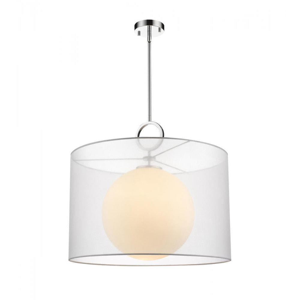 Z-Lite Lighting 194-24W-C Pendant Mid Century Modern - Chrome