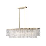 5 Light Linear Chandelier-Clear