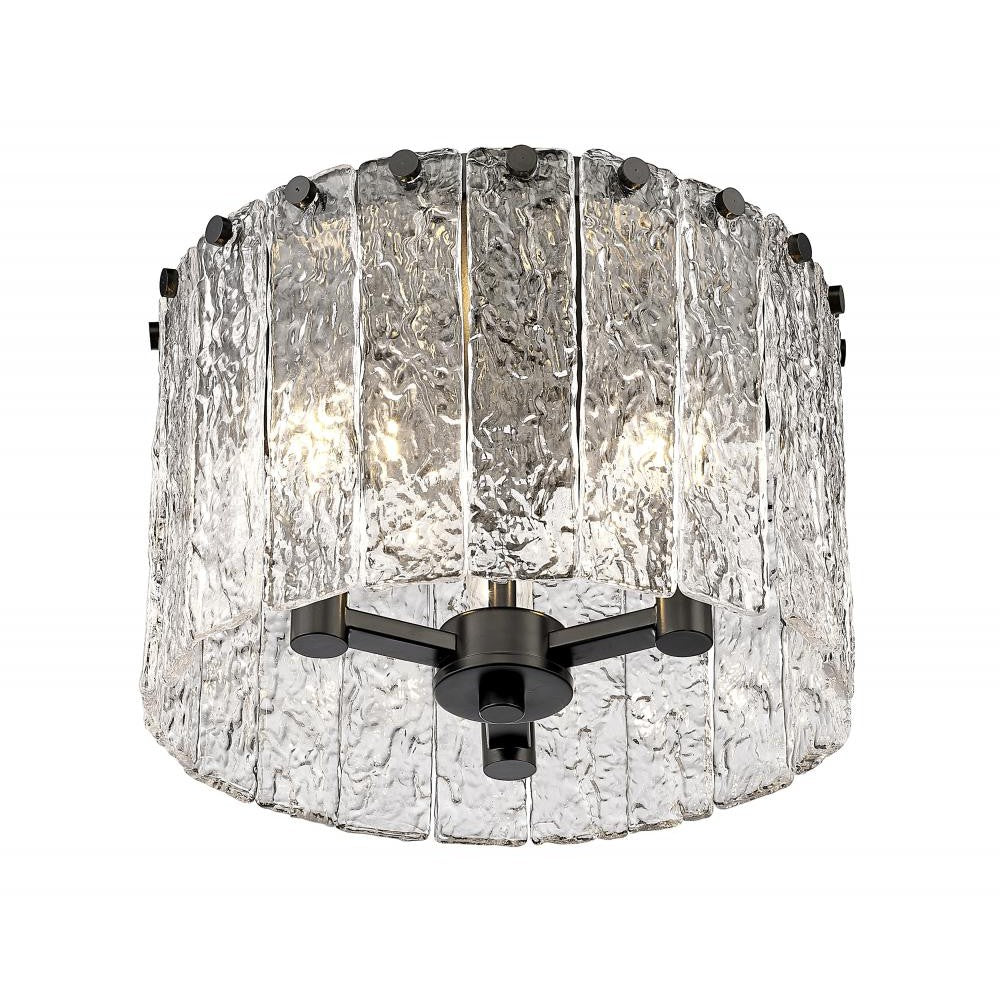 Z-Lite Lighting 1943F12-MB Flush Mount Contemporary - Black