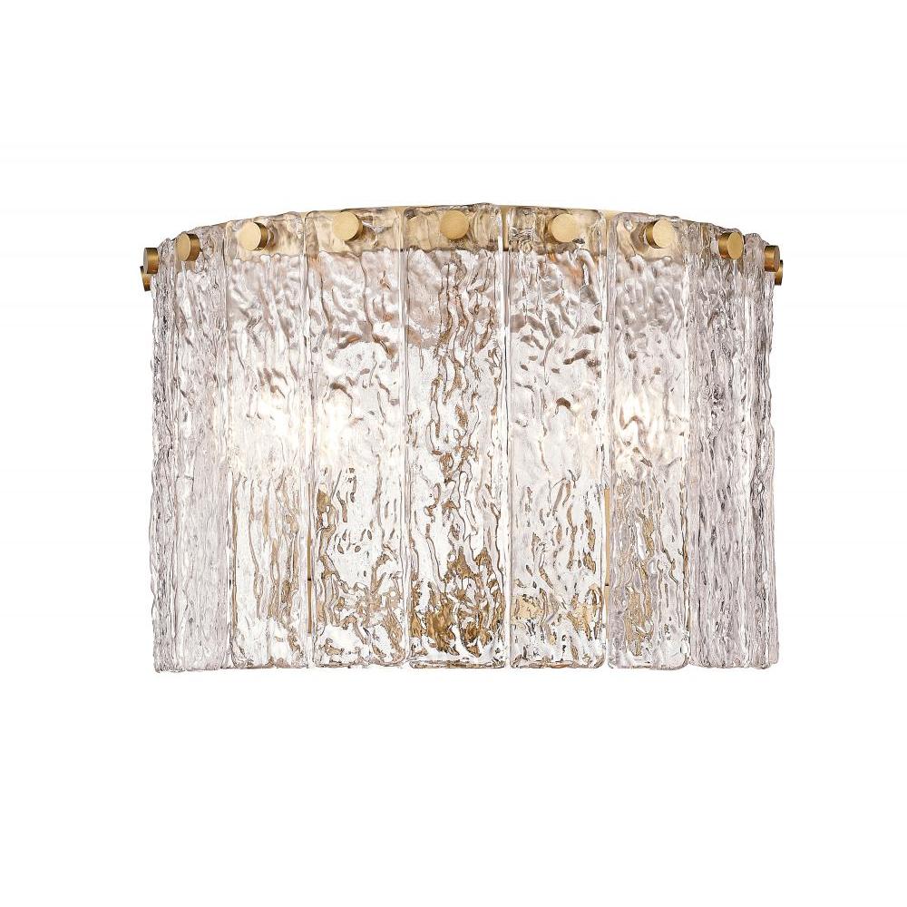 3 Light Flush Mount Light-Clear