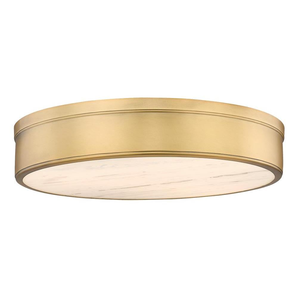 3 Light Flush Mount Light-Marbled