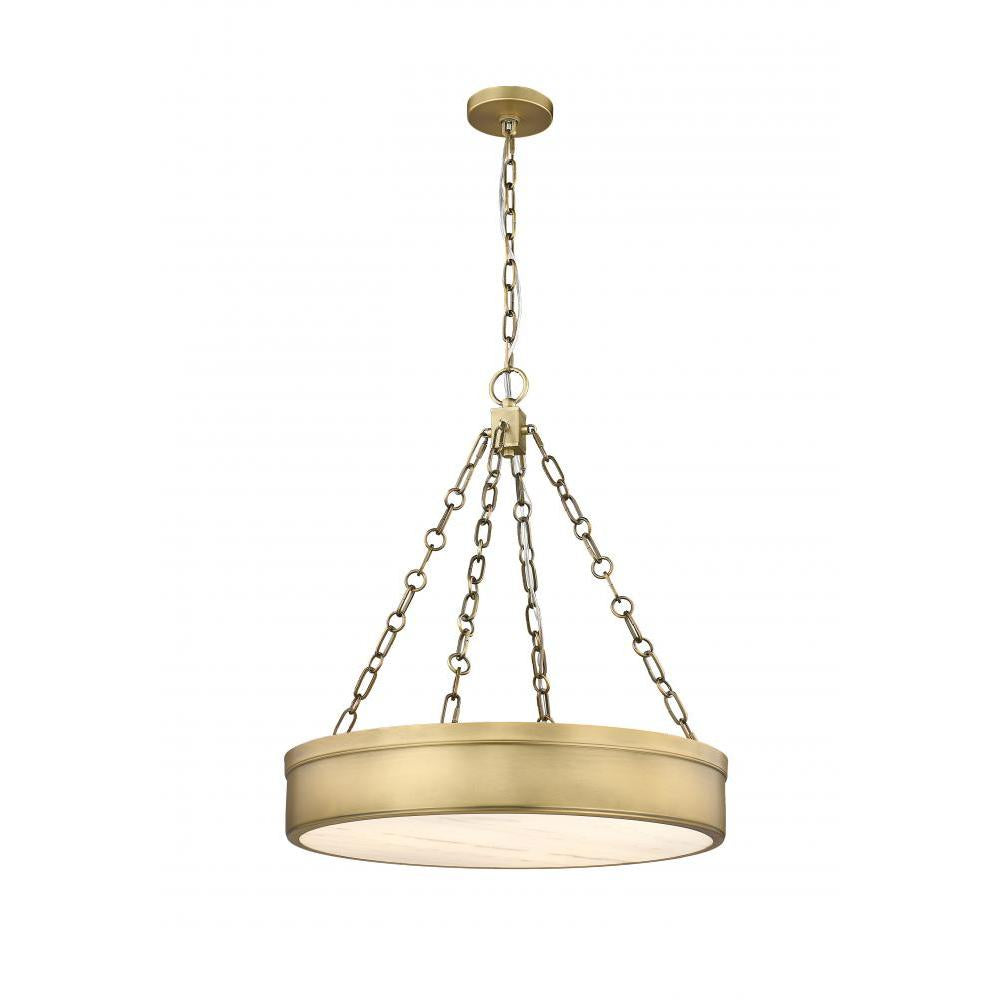 3 Light Chandelier-Marbled