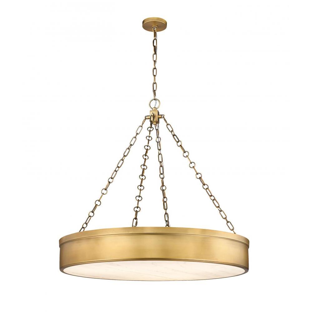 3 Light Chandelier-Marbled