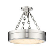 1 Light Semi Flush Mount Light-Marbled