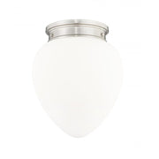 1 Light Flush Mount Light-Etched Opal