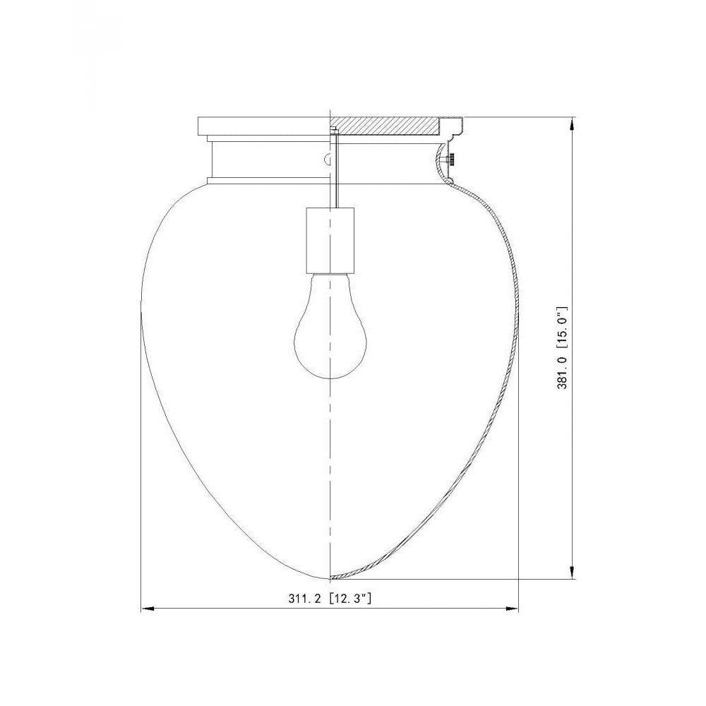 Z-Lite Lighting 1945F12-BN Flush Mount Americana - Nickel