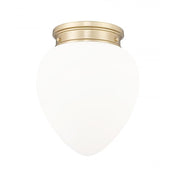 1 Light Flush Mount Light-Etched Opal