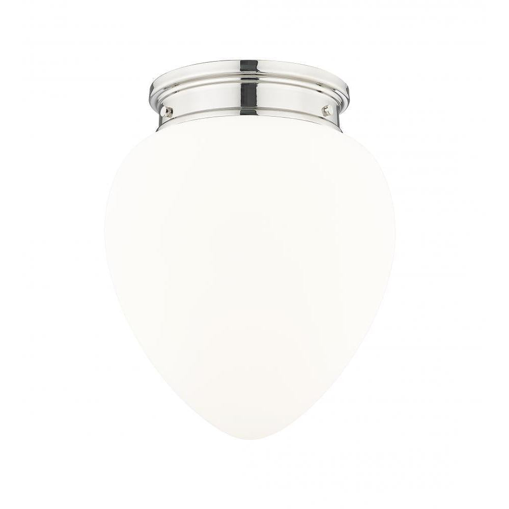1 Light Flush Mount Light-Etched Opal