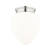 1 Light Flush Mount Light-Etched Opal