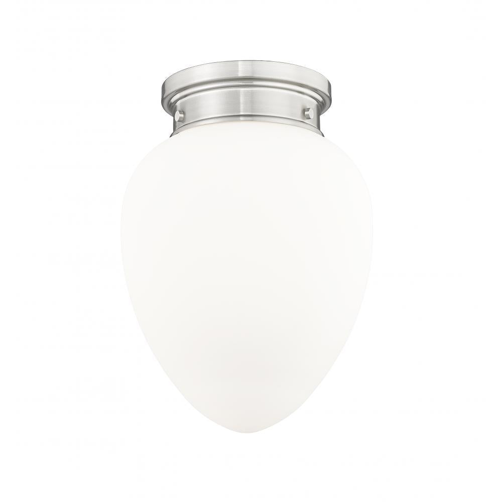 1 Light Flush Mount Light-Etched Opal