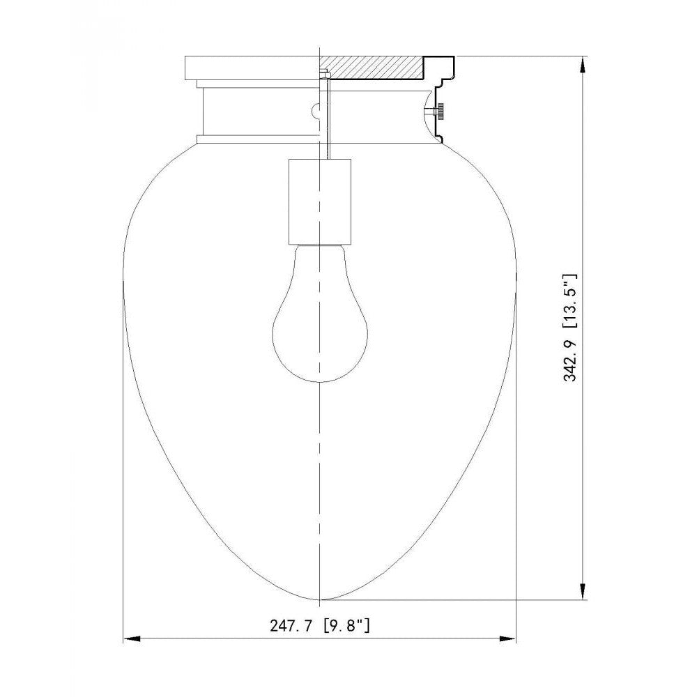 Z-Lite Lighting 1945F9-BN Flush Mount Americana - Nickel