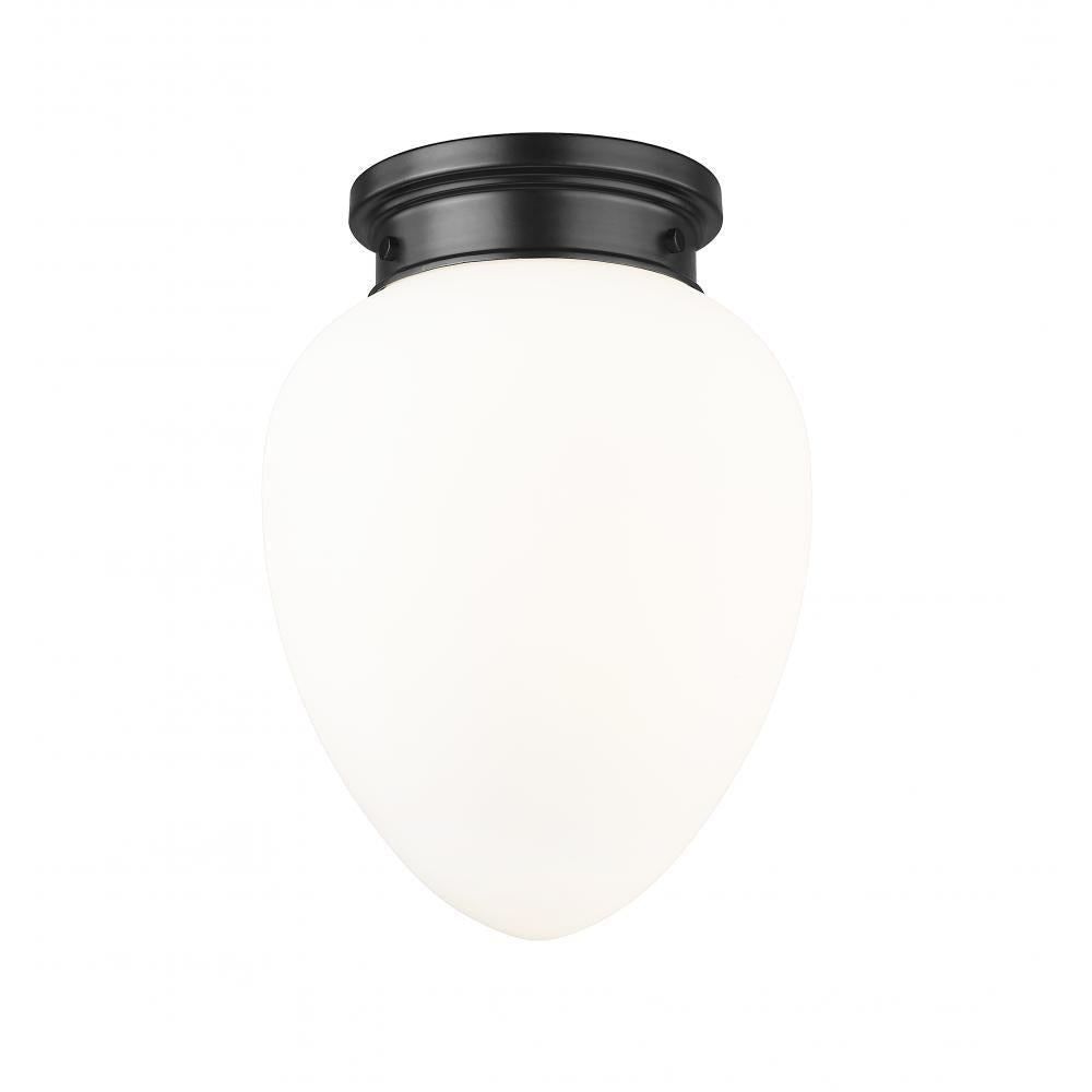 1 Light Flush Mount Light-Etched Opal