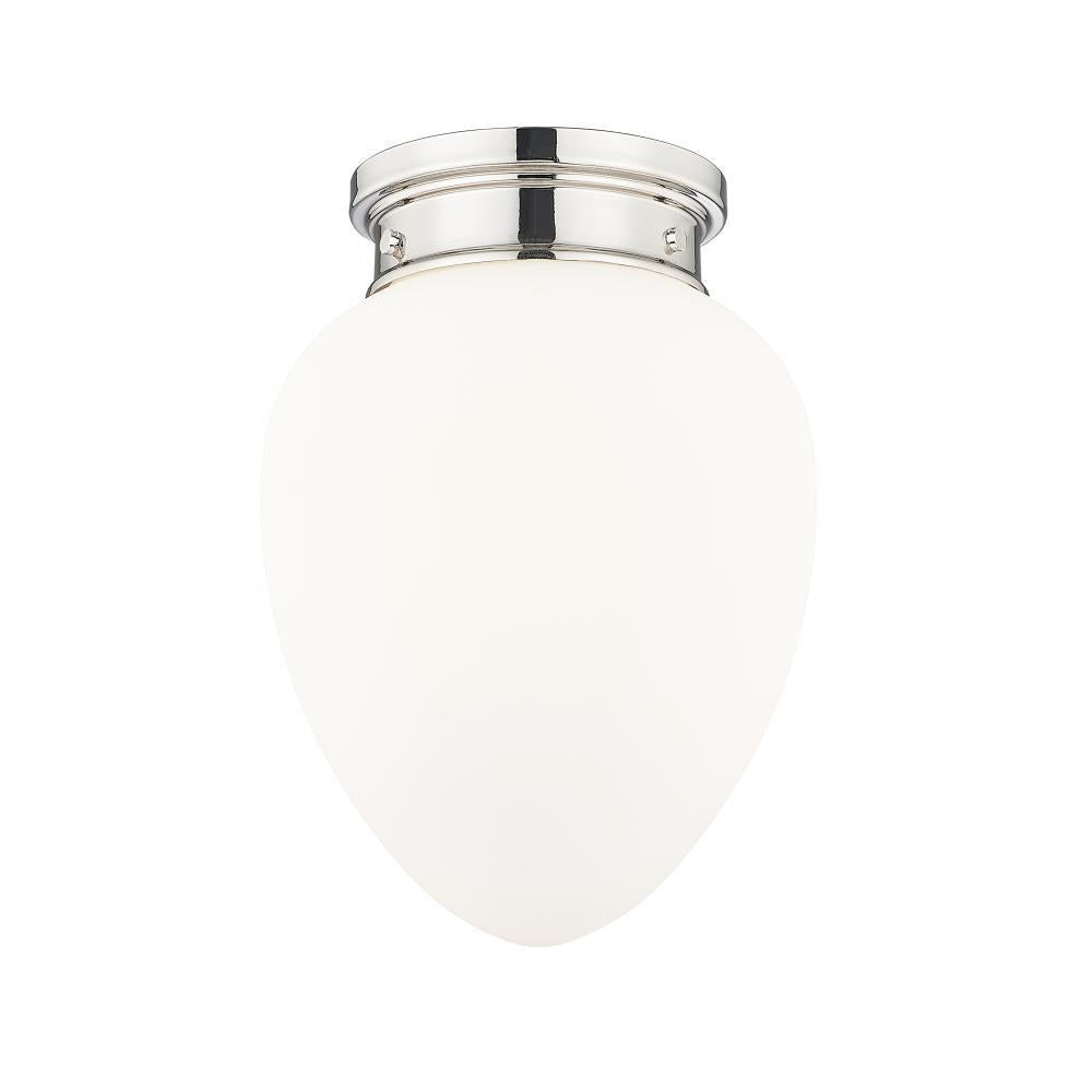 1 Light Flush Mount Light-Etched Opal
