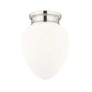 1 Light Flush Mount Light-Etched Opal