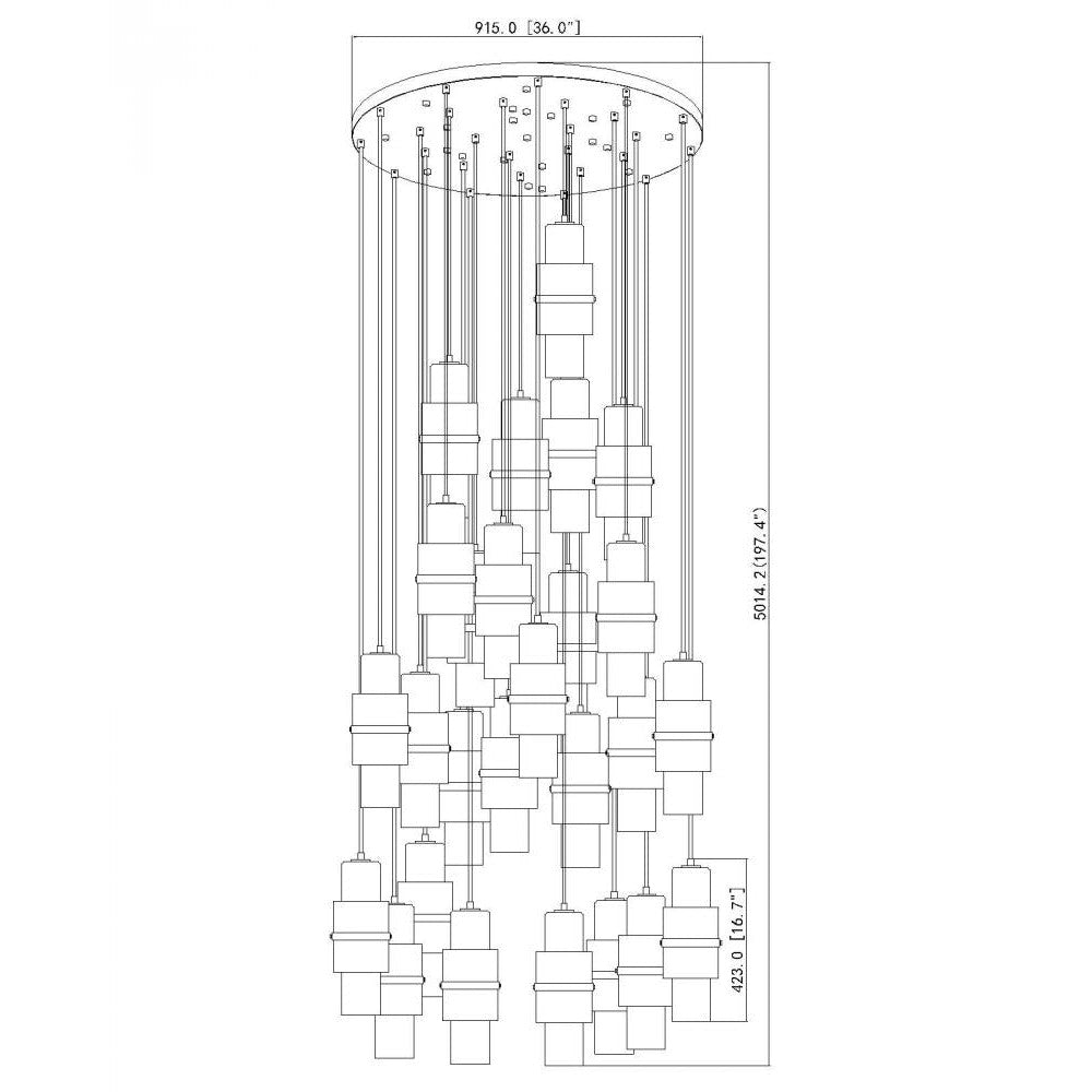 Z-Lite Lighting 1946P-27R-MGLD Chandelier Contemporary - Gold