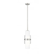 1 Light Pendant-Clear + Etched Opal