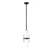 1 Light Pendant-Clear + Etched Opal