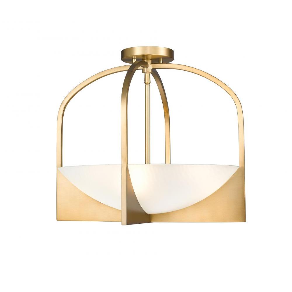 4 Light Semi Flush Mount Light-Sand Blast