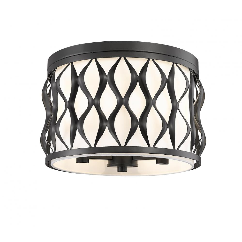 Z-Lite Lighting 1948F12-MB Flush Mount Contemporary - Black