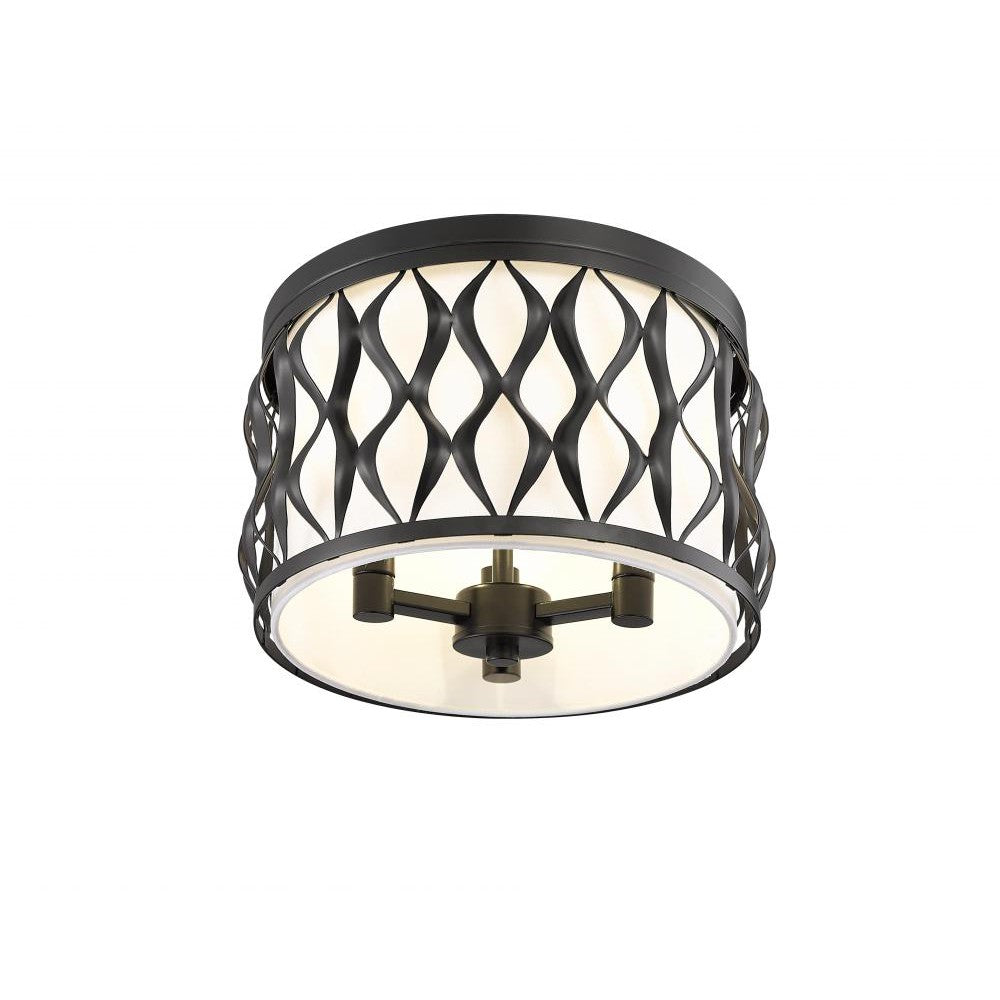 Z-Lite Lighting 1948F12-MB Flush Mount Contemporary - Black