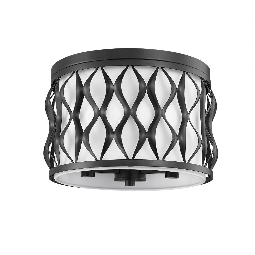 Z-Lite Lighting 1948F12-MB Flush Mount Contemporary - Black