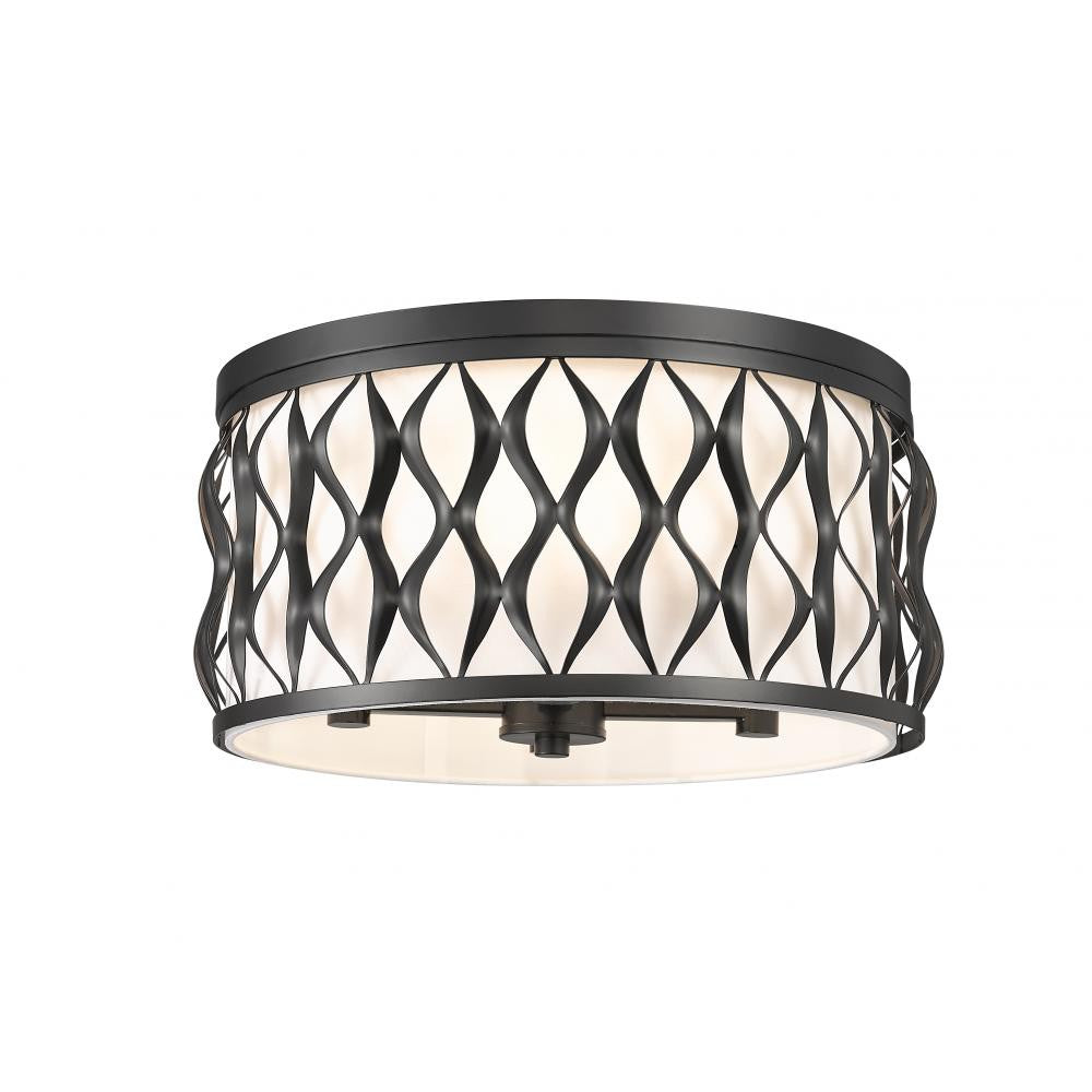 Z-Lite Lighting 1948F16-MB Flush Mount Contemporary - Black