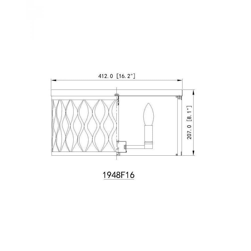 Z-Lite Lighting 1948F16-MB Flush Mount Contemporary - Black