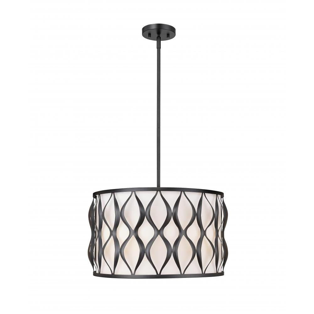 5 Light Pendant-White