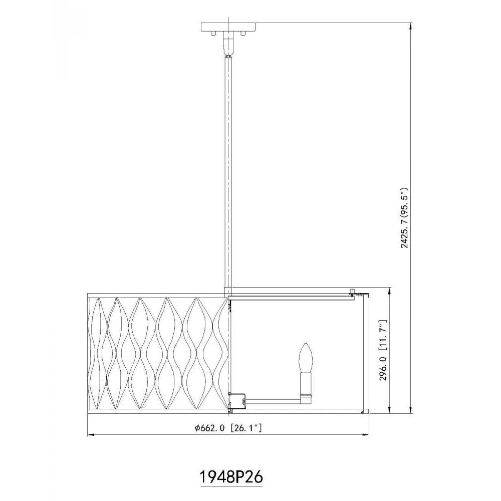 Z-Lite Lighting 1948P26-MGLD Pendant Contemporary - Gold