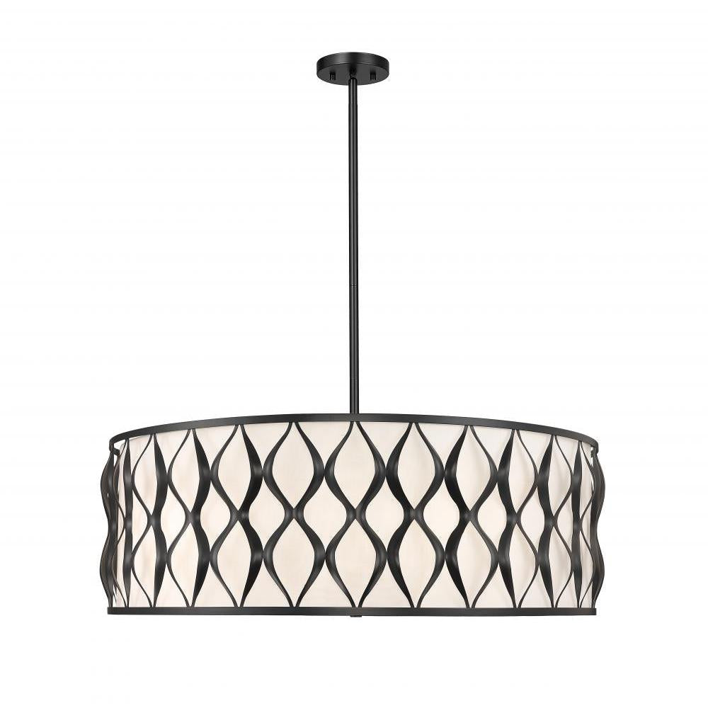 10 Light Pendant-White