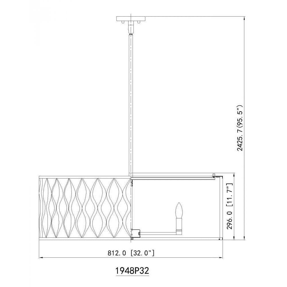 Z-Lite Lighting 1948P32-MB Pendant Contemporary - Black