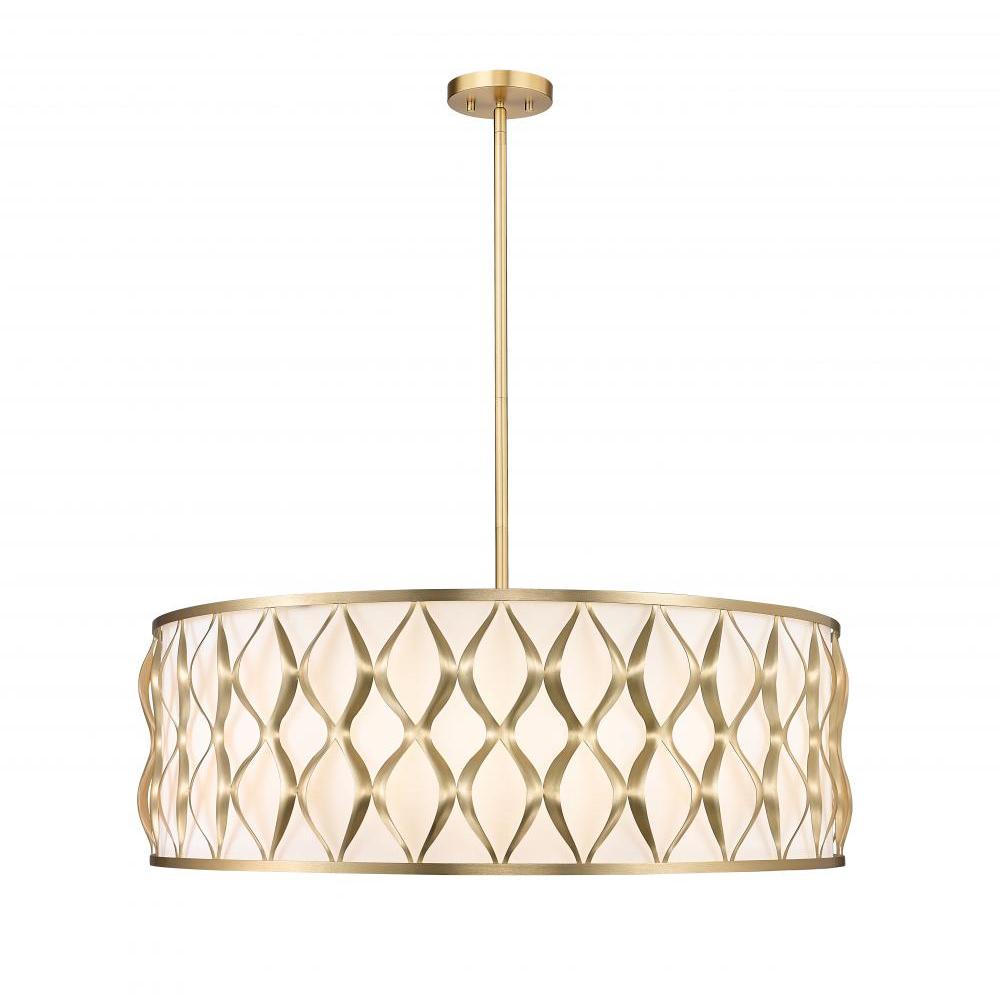 10 Light Pendant-White